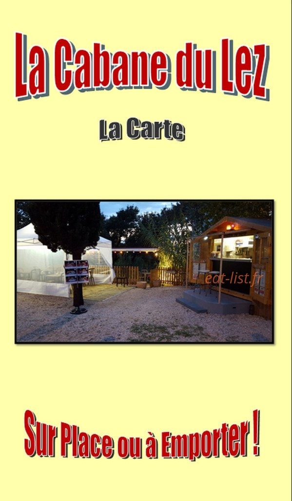 La Cabane du Lez — carte page 1