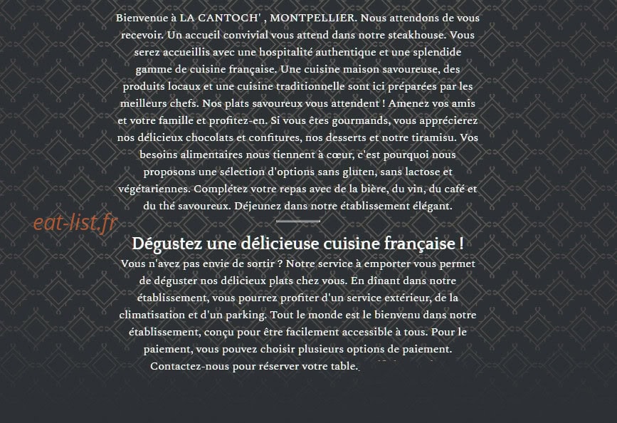 La cant’oche — carte page 1