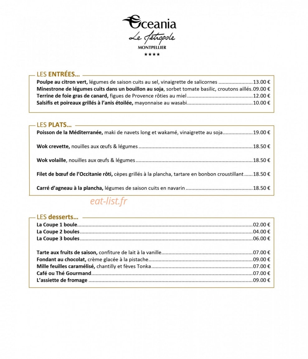 La Closerie — carte page 1