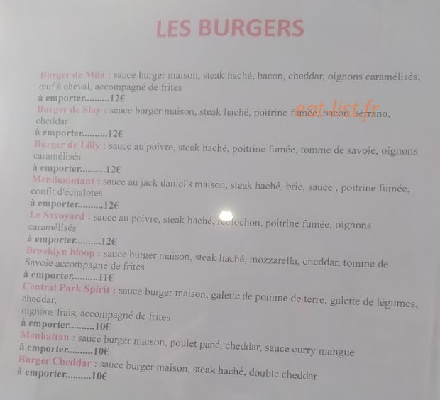 La Cuisine de Mila — carte page 2