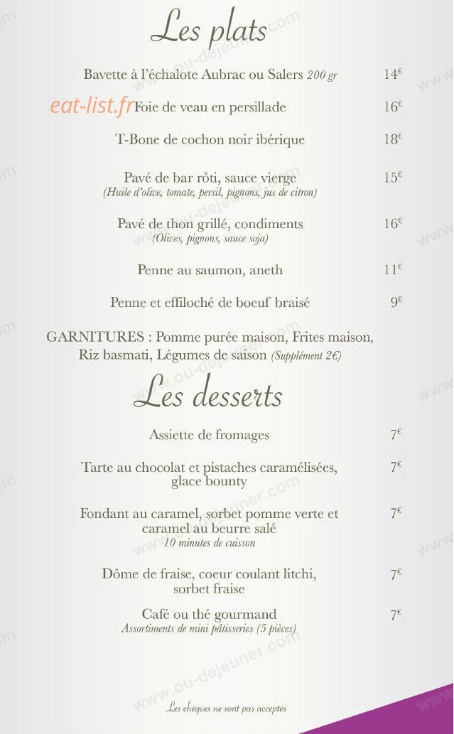 La Grande Brasserie — carte page 4