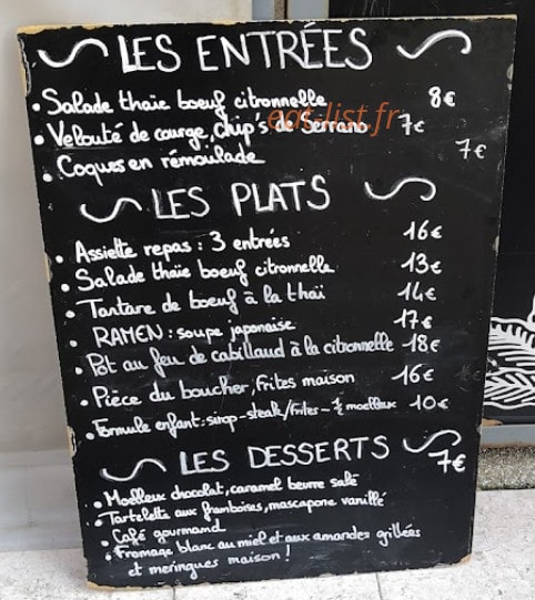 La Kitchenette — carte page 1