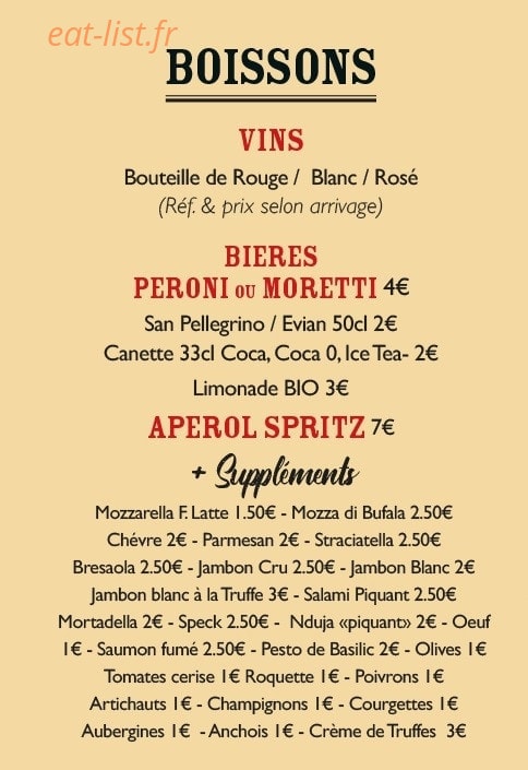 La Locanda 34 — carte page 4