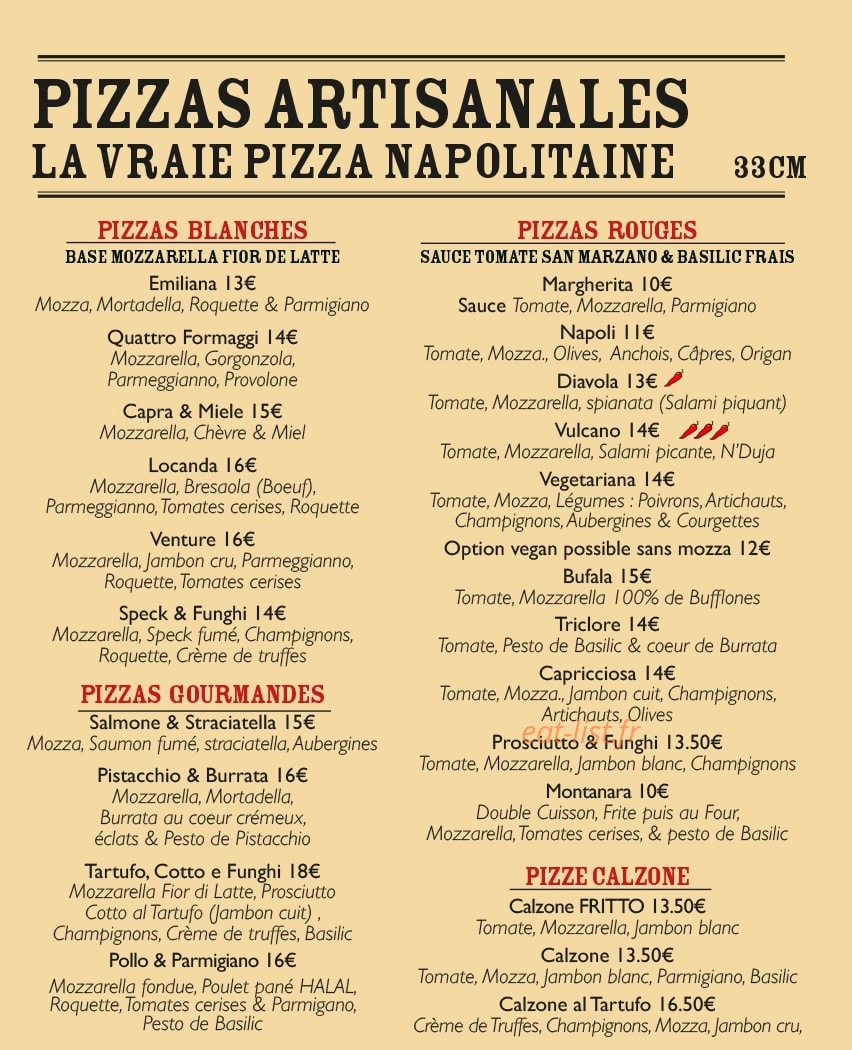 La Locanda 34 — carte page 2