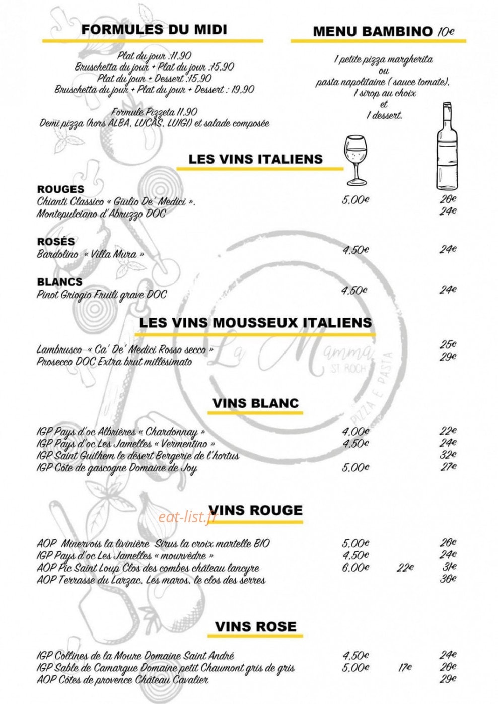 La Mamma St Roch — carte page 4