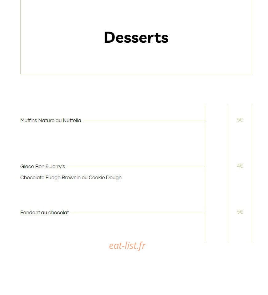 La Manufacture — carte page 4