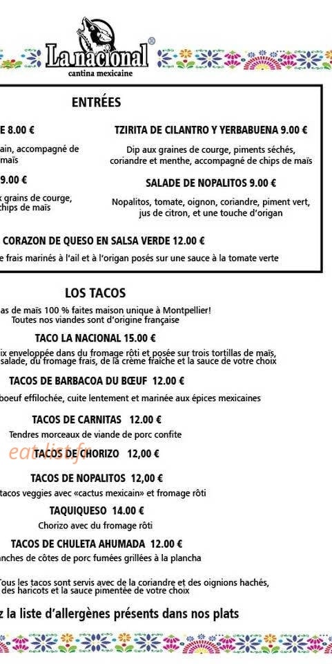 La Nacional — carte page 2