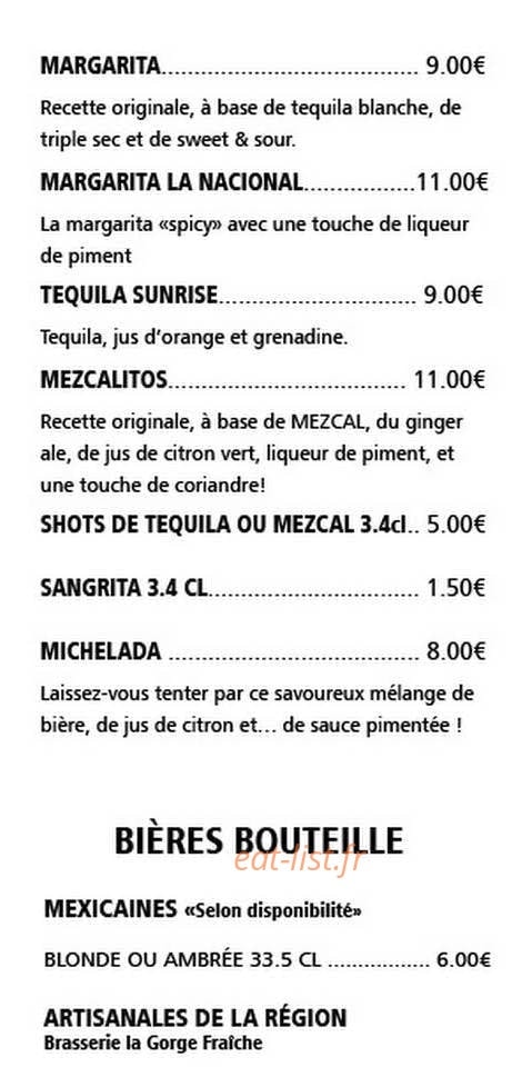 La Nacional — carte page 8
