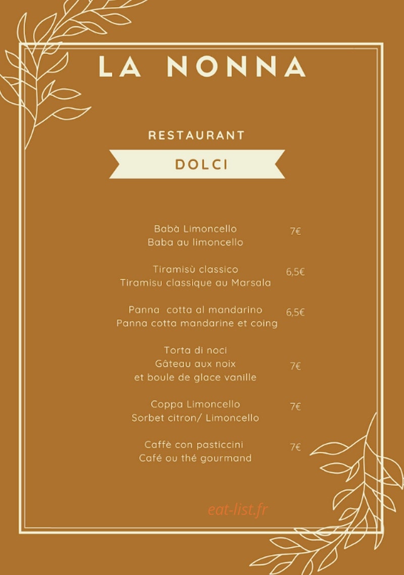 La Nonna — carte page 3