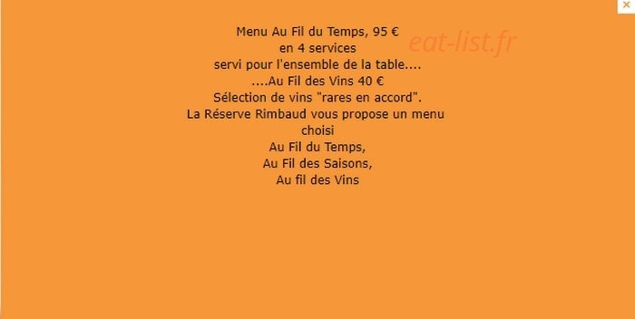 La Réserve Rimbaud — carte page 3