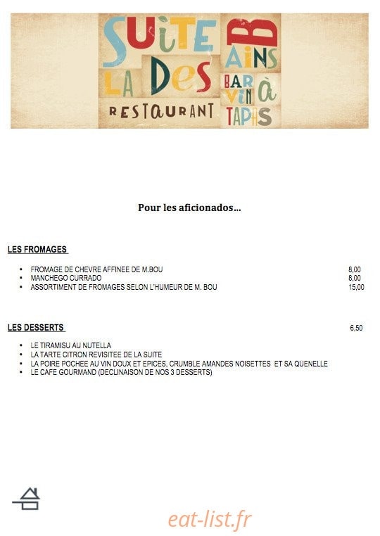 La Suite des Bains — carte page 4