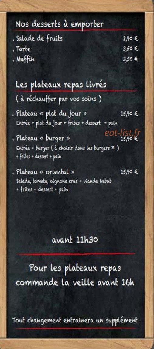 La table du midi — carte page 9