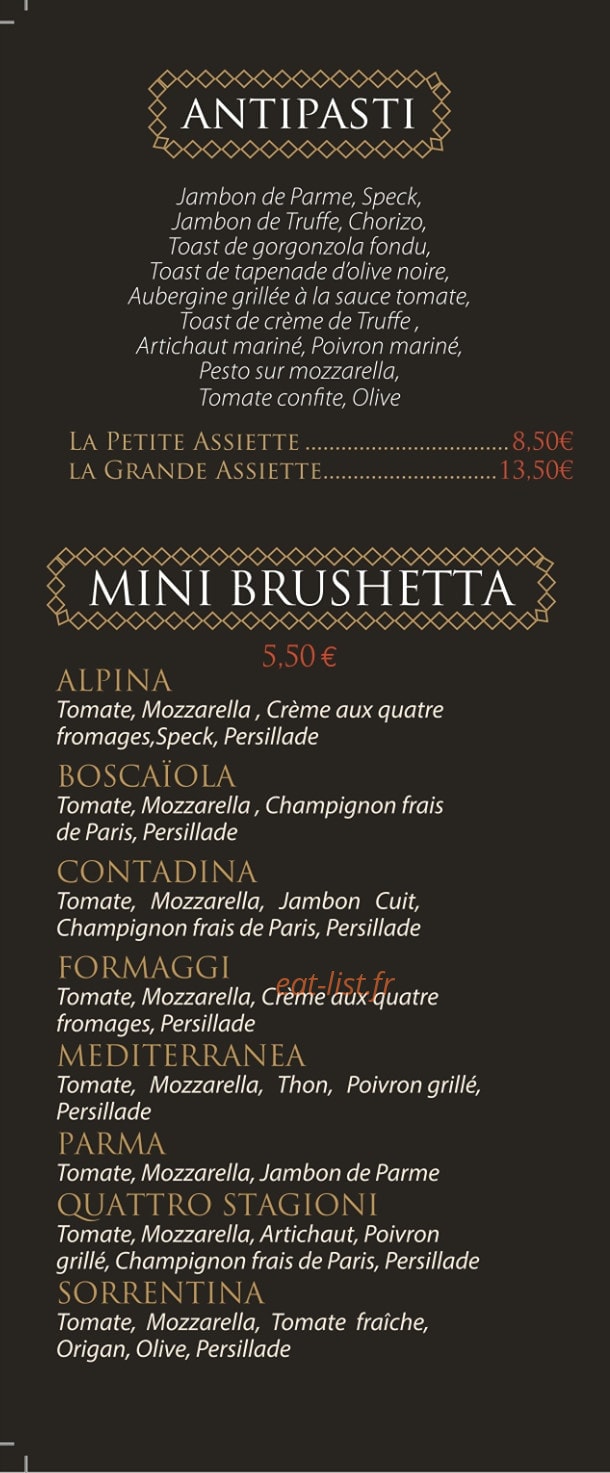 La Trattoria — carte page 5