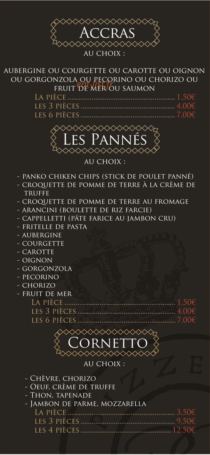 La Trattoria — carte page 3