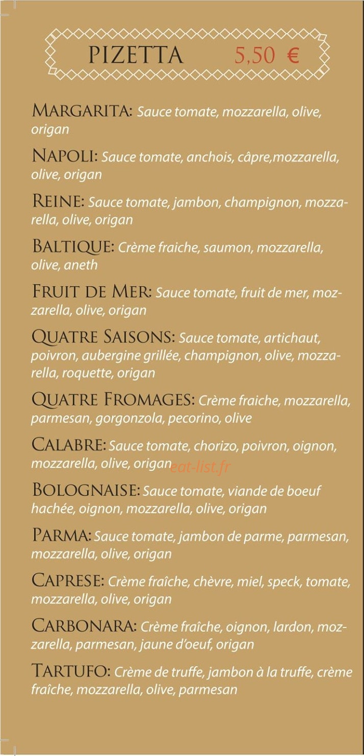 La Trattoria — carte page 2