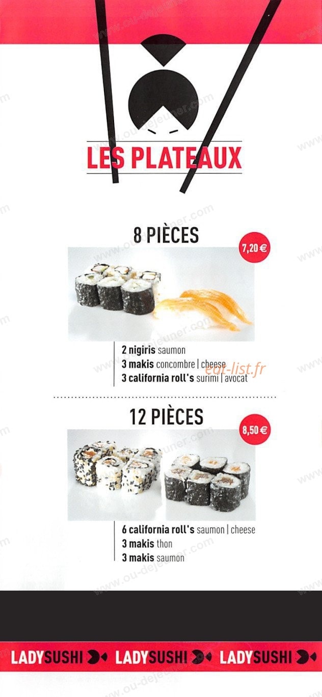 Lady Sushi — carte page 6
