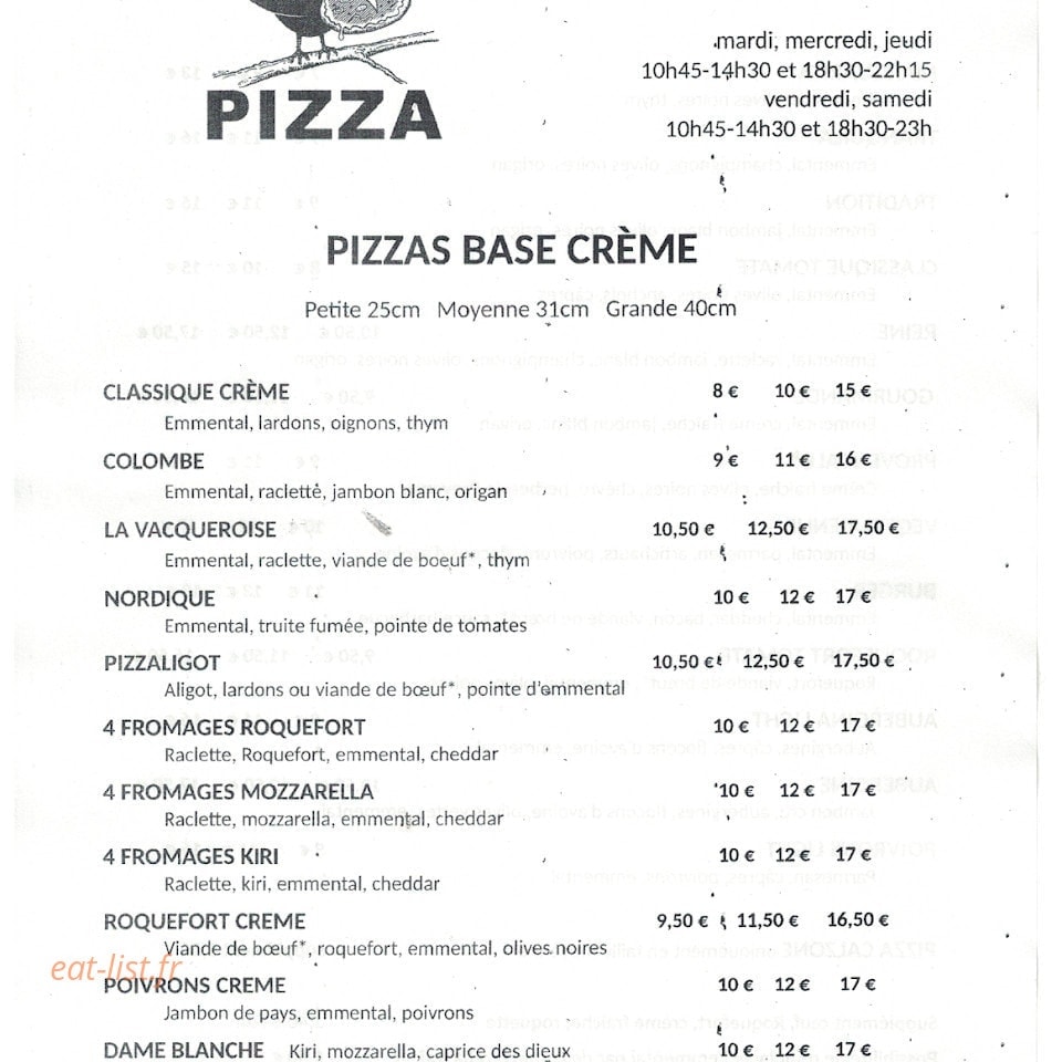 Larzac pizza — carte page 1