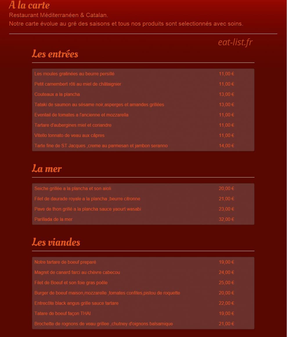 Le Bazar — carte page 1