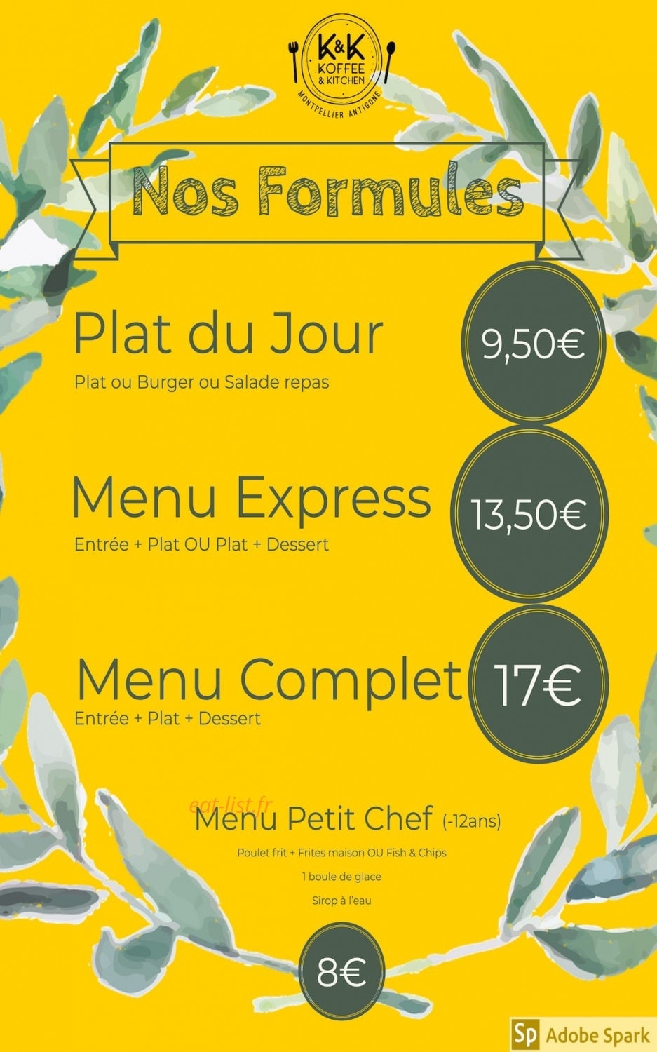 Le Bistrot Koffee & Kitchen — carte page 2