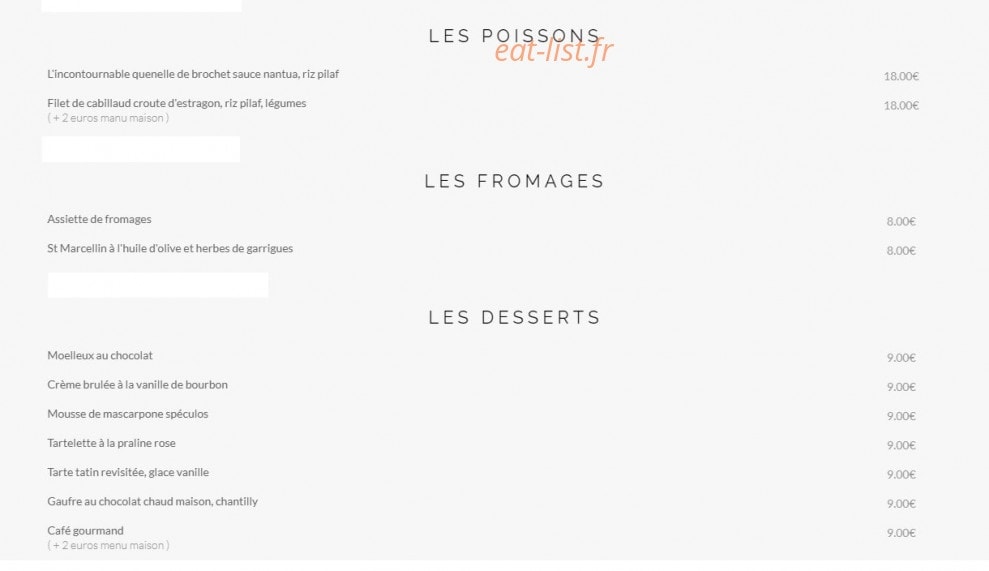 Le Bouchon saint Roch — carte page 3