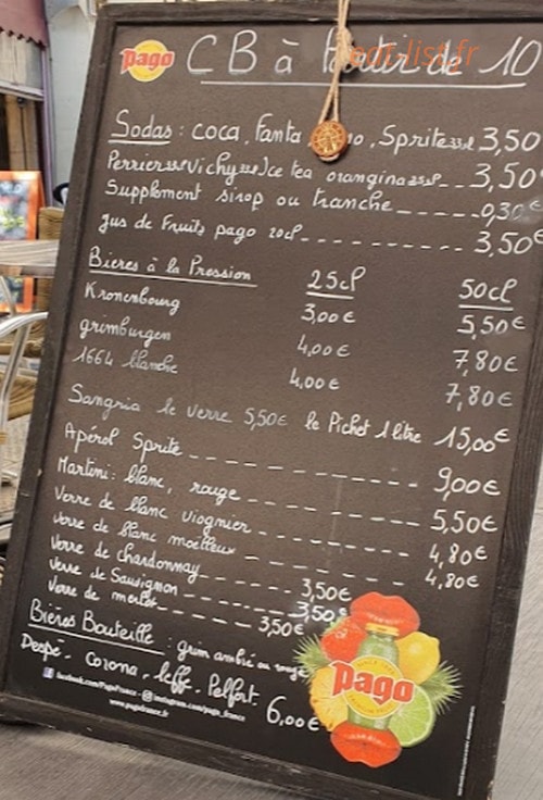 Le Café Z — carte page 1