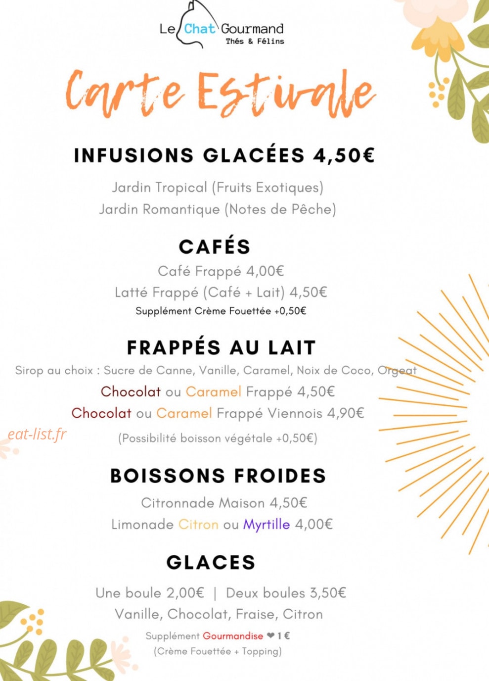 Le Chat Gourmand — carte page 4