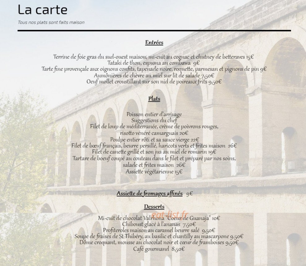 Le Cinq — carte page 2