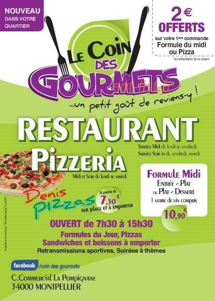 Le Coin Des Gourmets — carte page 1
