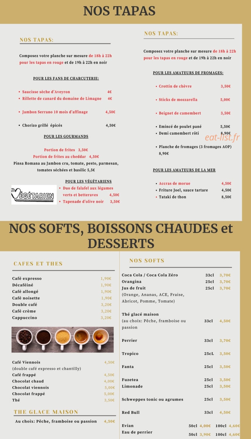 Le Comptoir — carte page 9