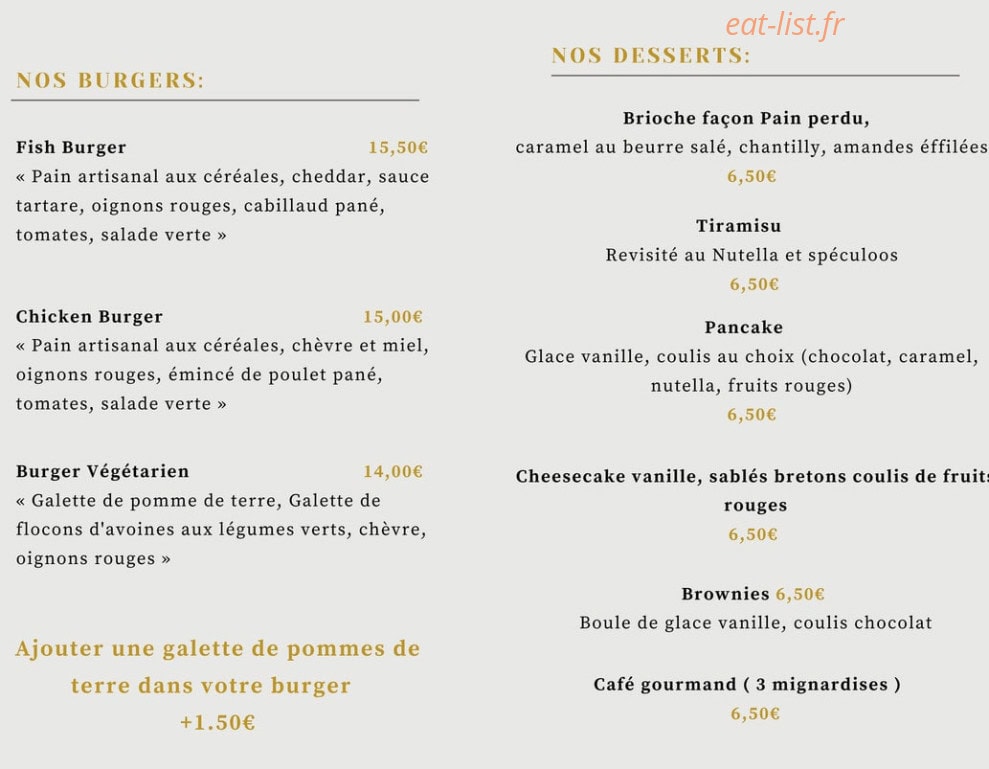 Le Comptoir — carte page 3