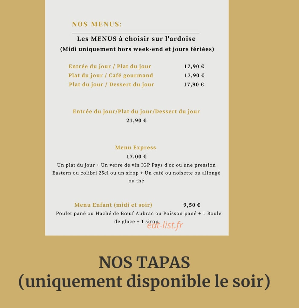 Le Comptoir — carte page 4