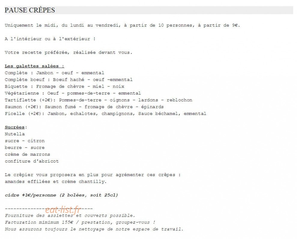 Le crêpier de Montpellier — carte page 3