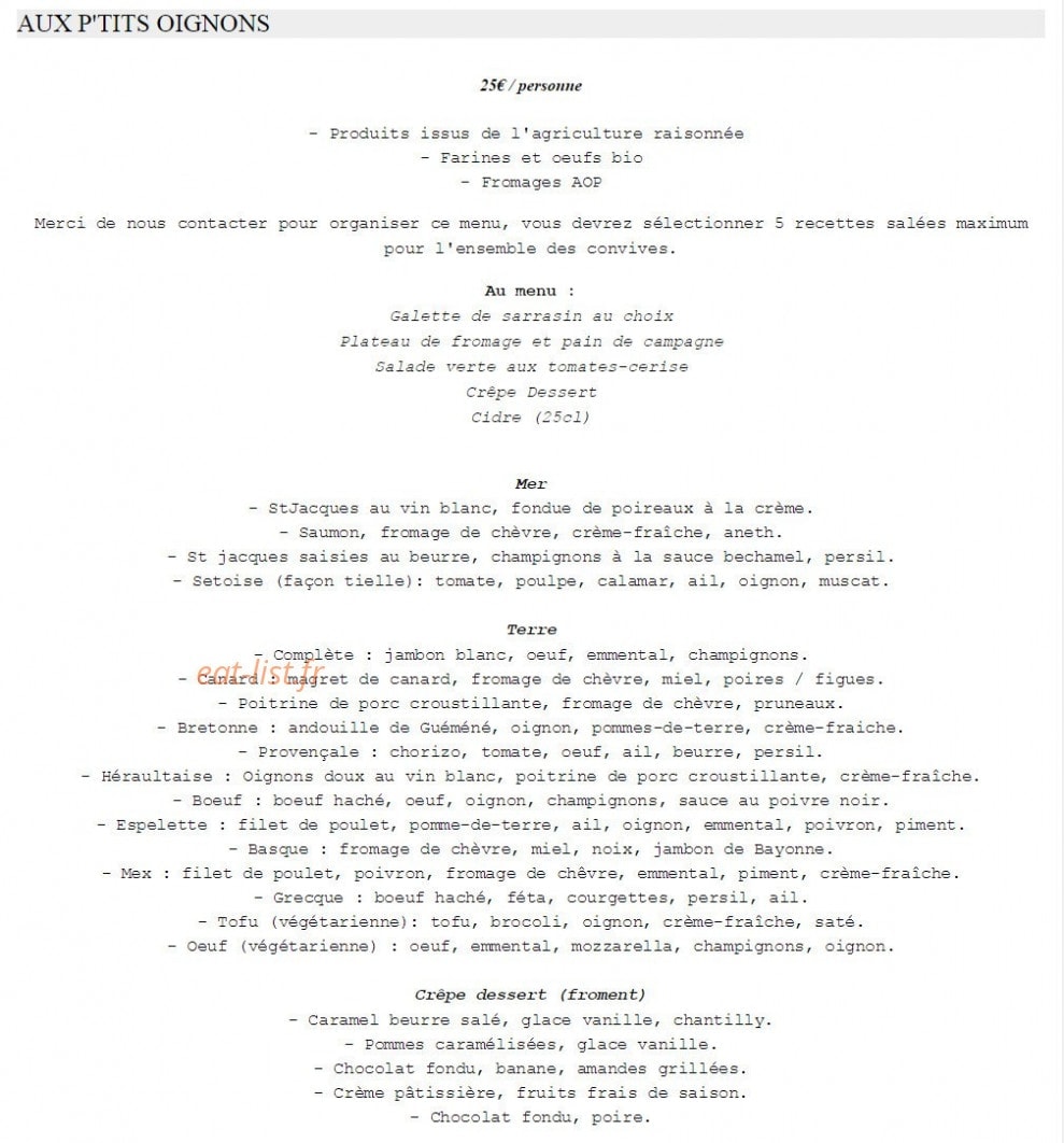 Le crêpier de Montpellier — carte page 4