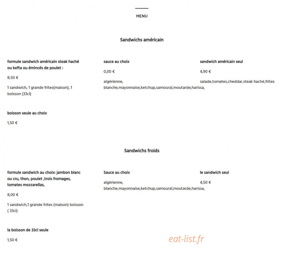 Le Croustillou — carte page 1