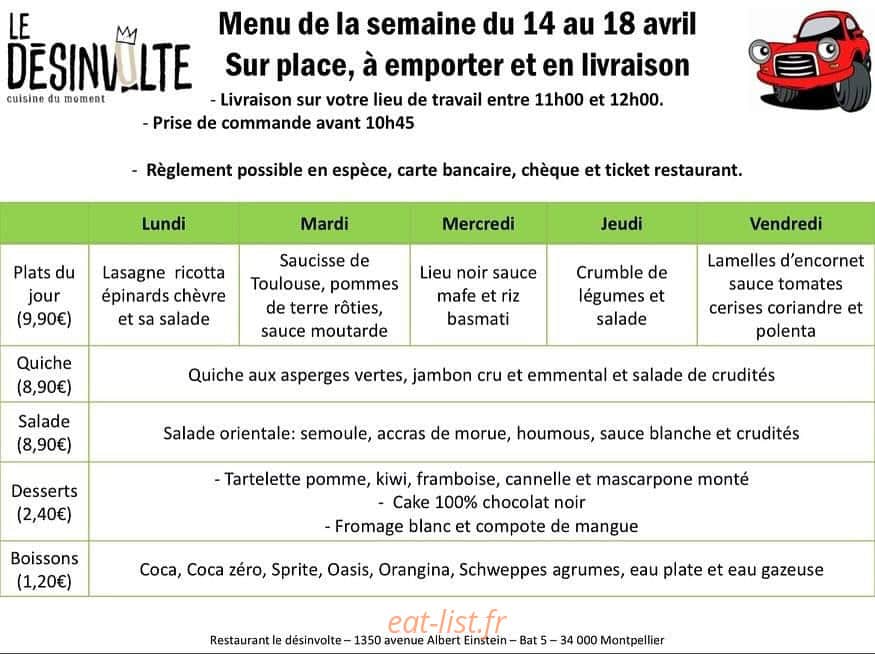 Le Désinvolte — carte page 1