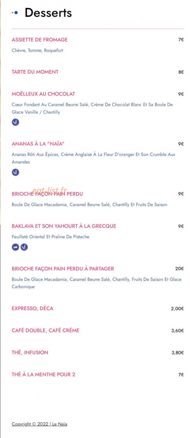 Le Naïa — carte page 4