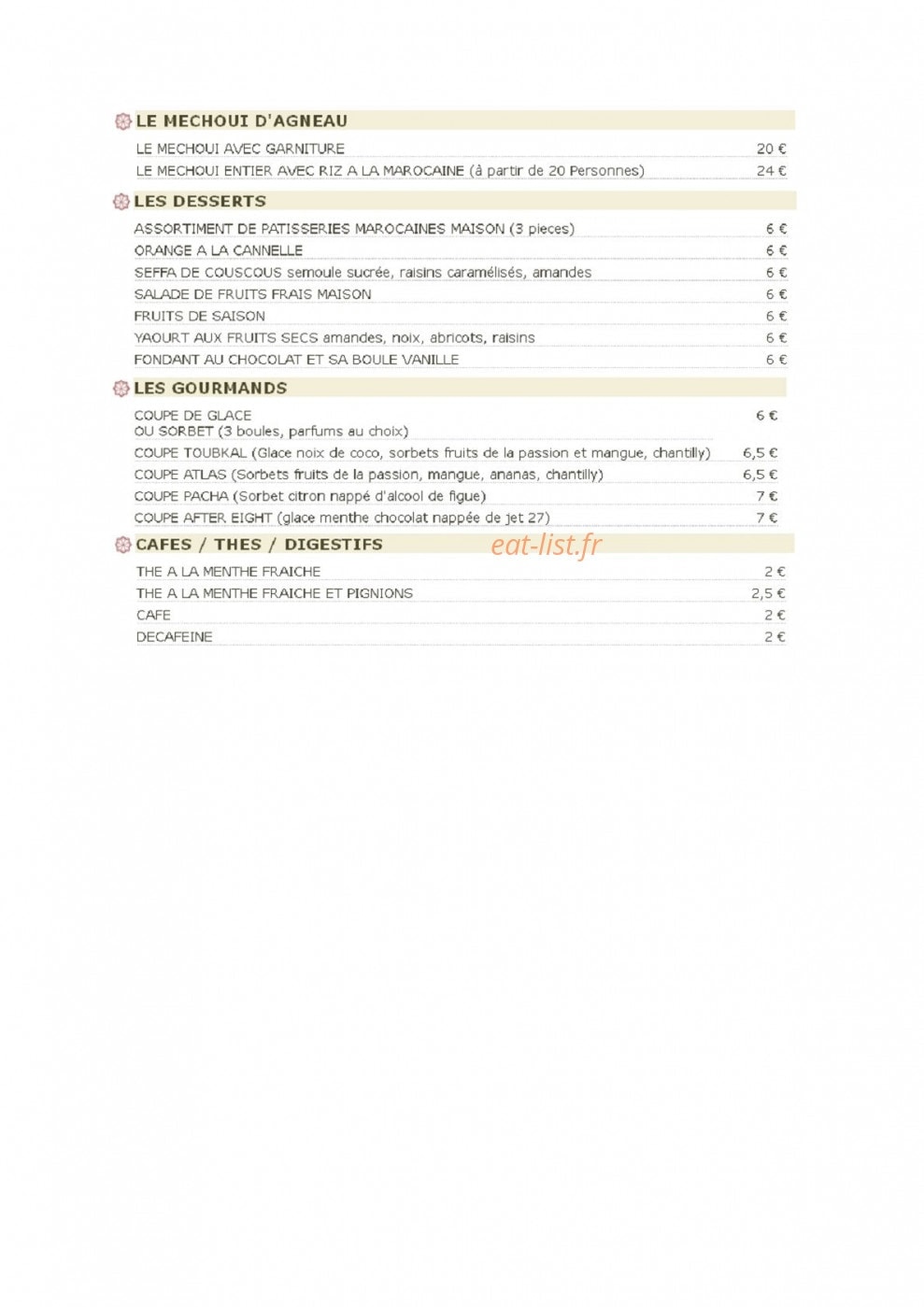 Le Régency — carte page 2
