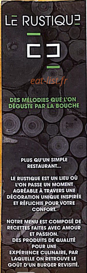 Le Rustique — carte page 1