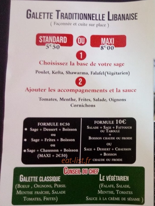 Le sage libanais — carte page 2