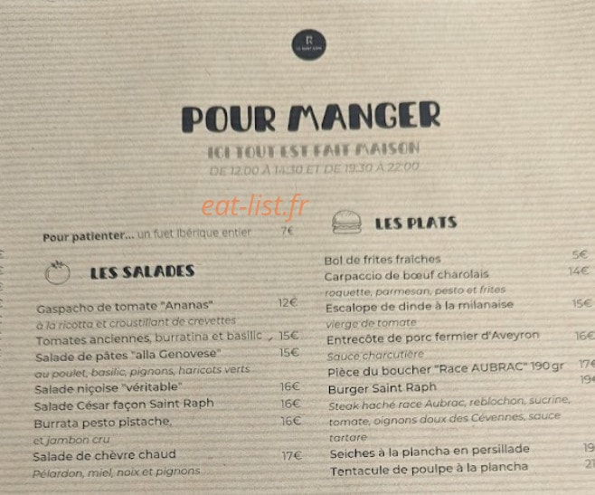 Le Saint Raph — carte page 1