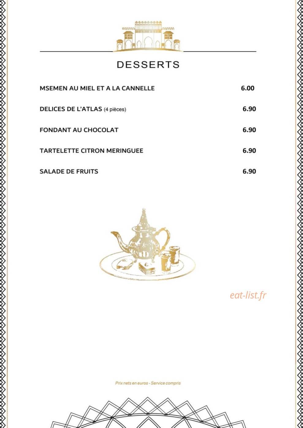 Le Saoudi — carte page 6