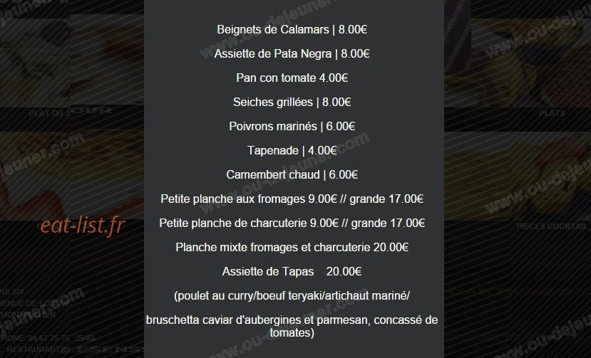 Le Sens Six — carte page 6