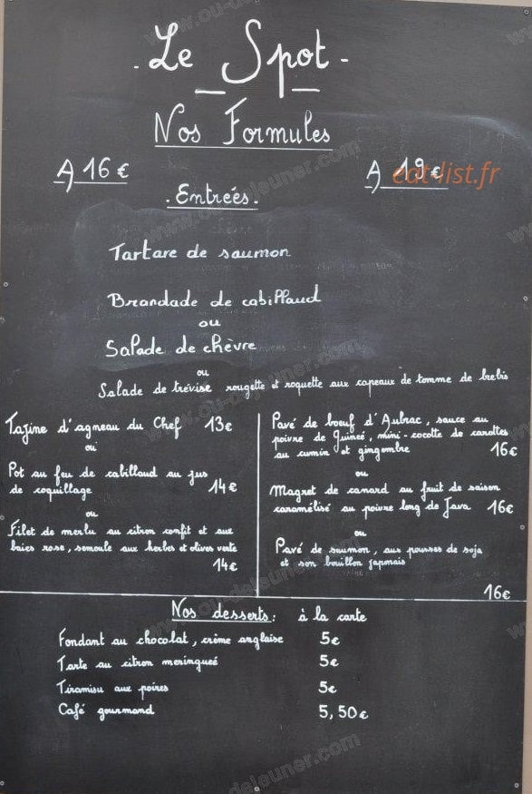 Le Spot — carte page 1