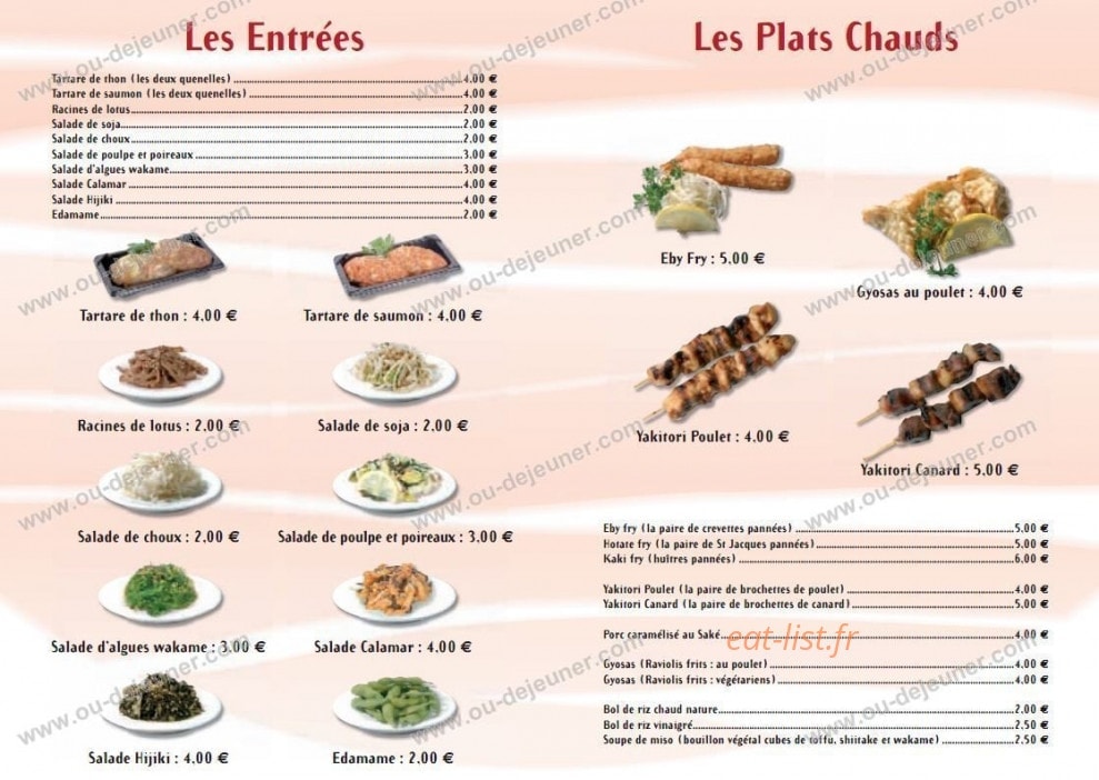 Le Sushi Bar — carte page 3