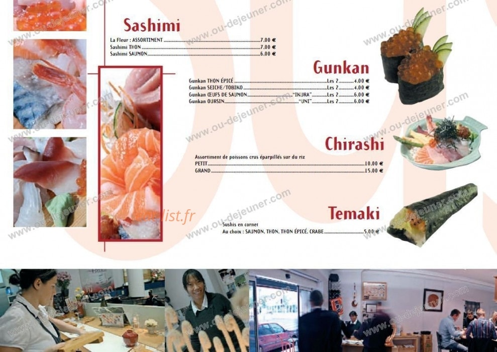 Le Sushi Bar — carte page 6