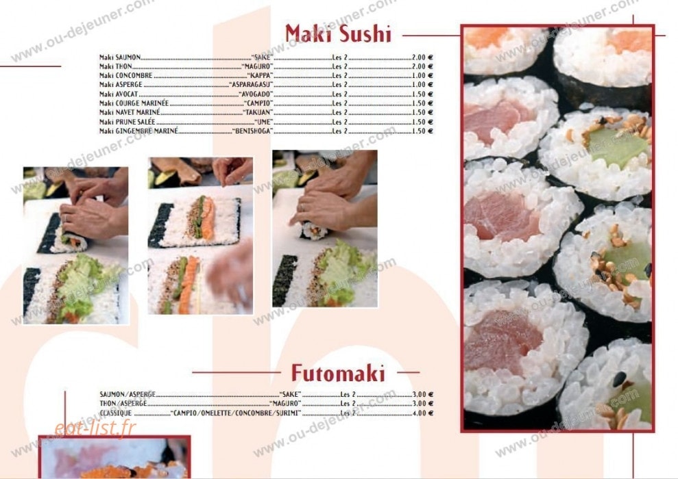 Le Sushi Bar — carte page 7