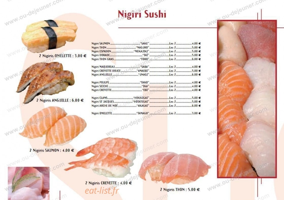 Le Sushi Bar — carte page 5