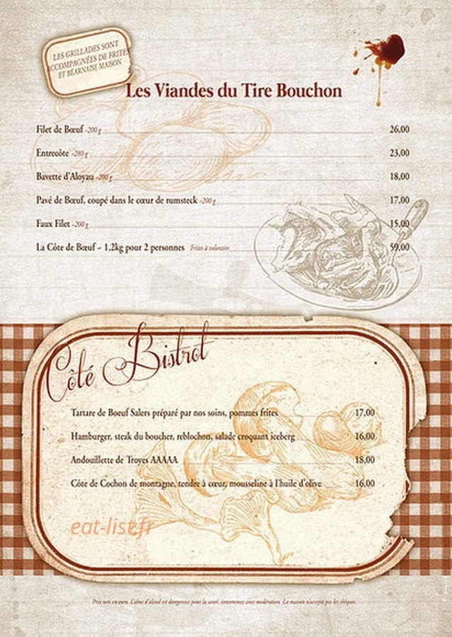Le Tire Bouchon — carte page 2