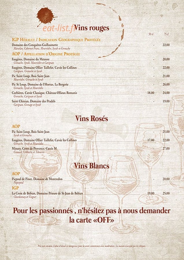Le Tire Bouchon — carte page 6