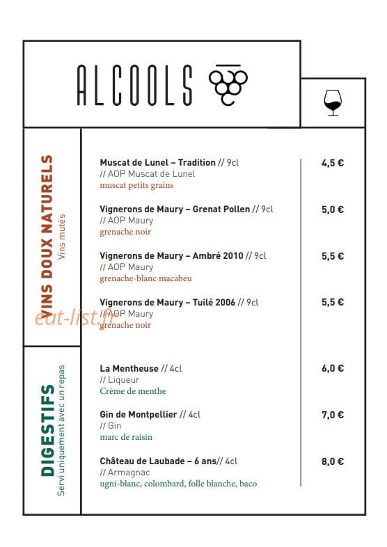 Le vinarium — carte page 12